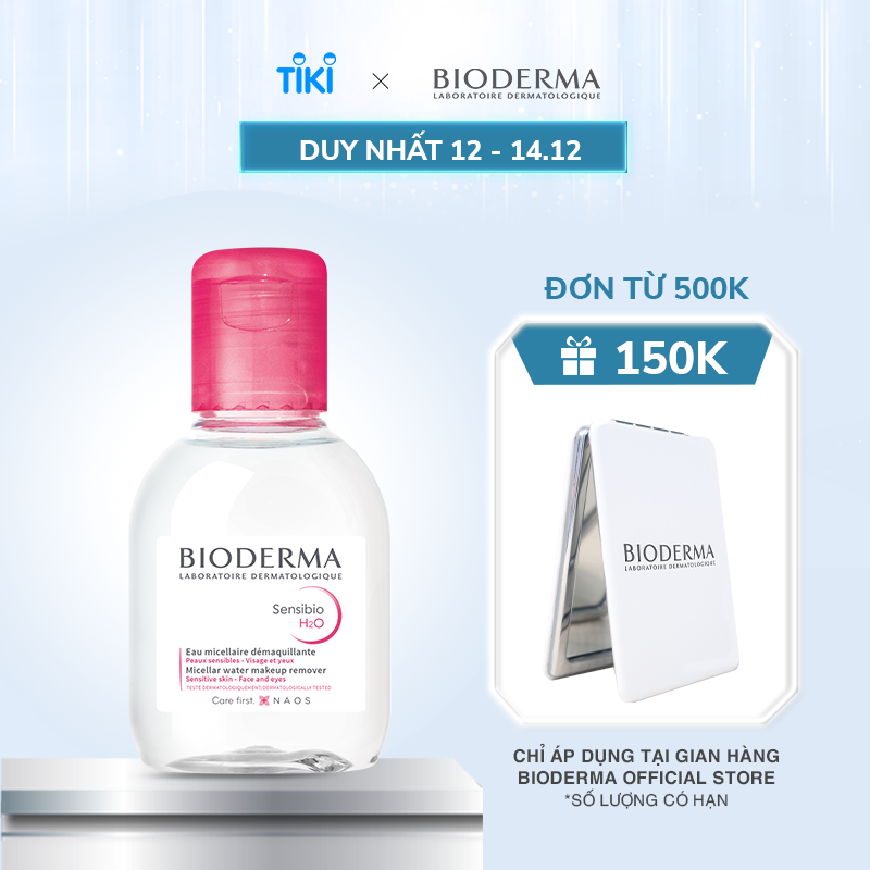 Dung dịch làm sạch và tẩy trang công nghệ Micellar Bioderma Sensibio H2O - 100ml