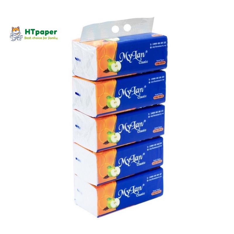 Giấy Ăn Rút, Khăn Giấy Rút Lụa Mylan Quả Táo Cao Cấp Siêu Dai và Mềm Mịn