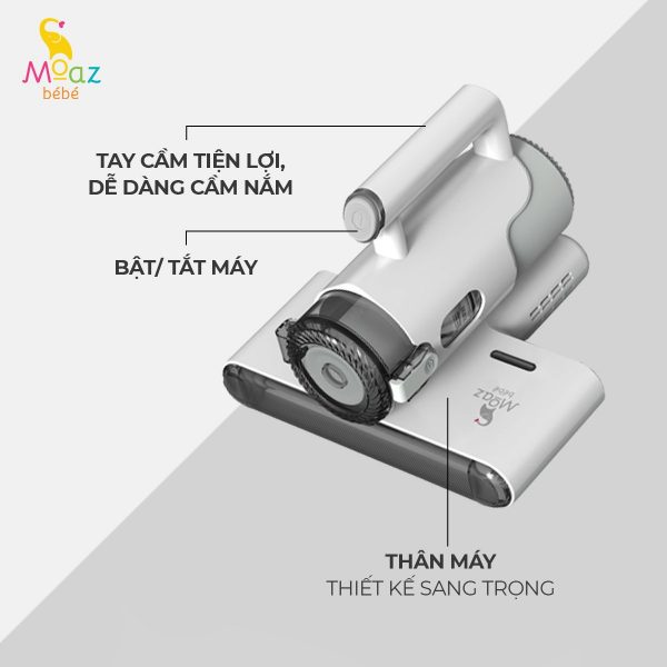 MÁY HÚT BỤI GIƯỜNG NỆM MOAZ BÉBÉ MB-037, HÀNG CHÍNH HÃNG