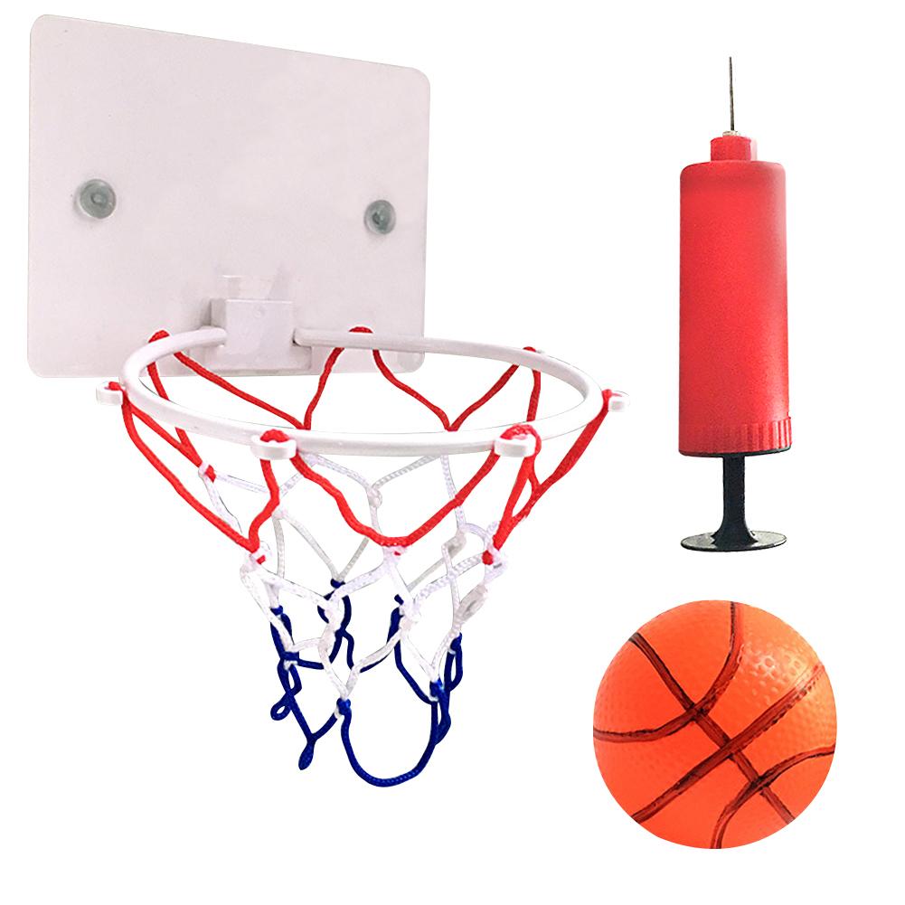 Bộ Hộp Bóng Rổ Mini Trẻ Em Trong Nhà Trò Chơi Đồ Chơi Trẻ Em Ván Sau Vòng Lưới Bóng Bảng Dễ Dàng An Toàn Tập Thể Dục Phụ Kiện Color: 2 set