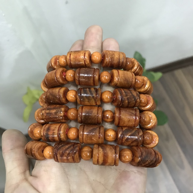 Vòng tay gỗ Huyết Long Đốt Trúc (BH654) Tĩnh tâm - May Mắn - Lưu thông khí huyết - Bracelet of HAHANCO