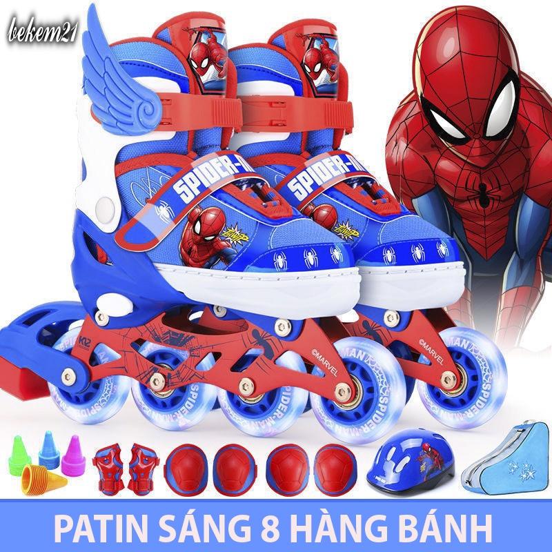 (SÁNG 8 HÀNG BÁNH) Giày Trượt Patin Phát Sáng Sport Trẻ Em - Batin Người Lớn QF Thế Hệ Mới (TẶNG KÈM 2 THANH CỜ LÊ