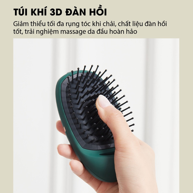 [Hàng chính hãng] Lược Chăm Sóc Tóc Massage Da Đầu Smate SC-A01 - Giúp Tóc Suôn Mượt Óng Ả Giảm Xơ Rối Và Dầu Trên Da Đầu Công Nghệ Ion Âm