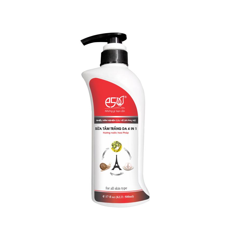 Sữa Tắm Trắng Da 4 in 500ml E5