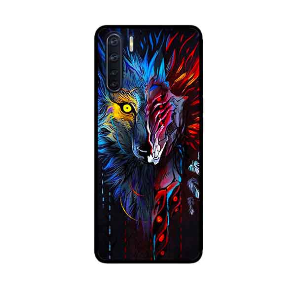 Ốp Lưng in cho Oppo A91 Mẫu Sói Nhiều Màu - Hàng Chính Hãng
