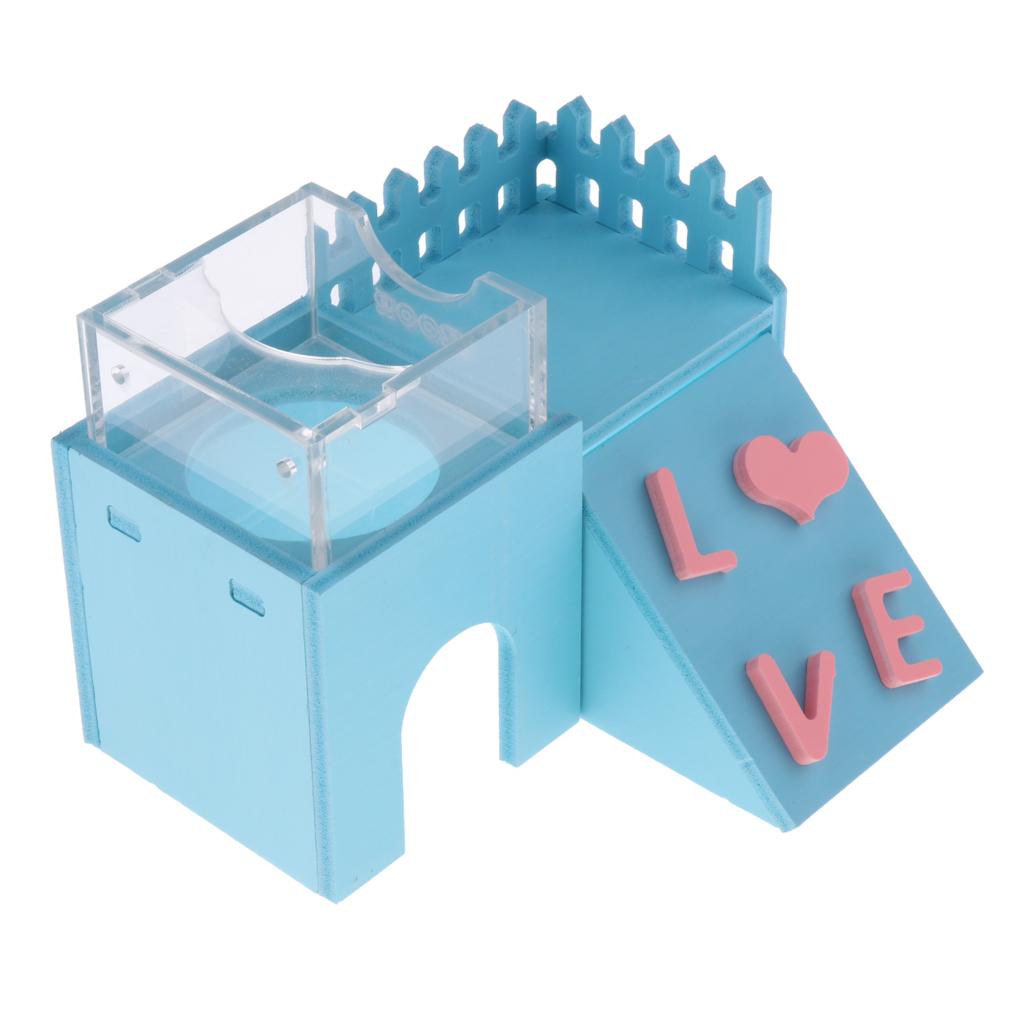3 in 1 Hamster House Squirrel Sleeping Nest Bed Ladder Toy Feeder Bowl