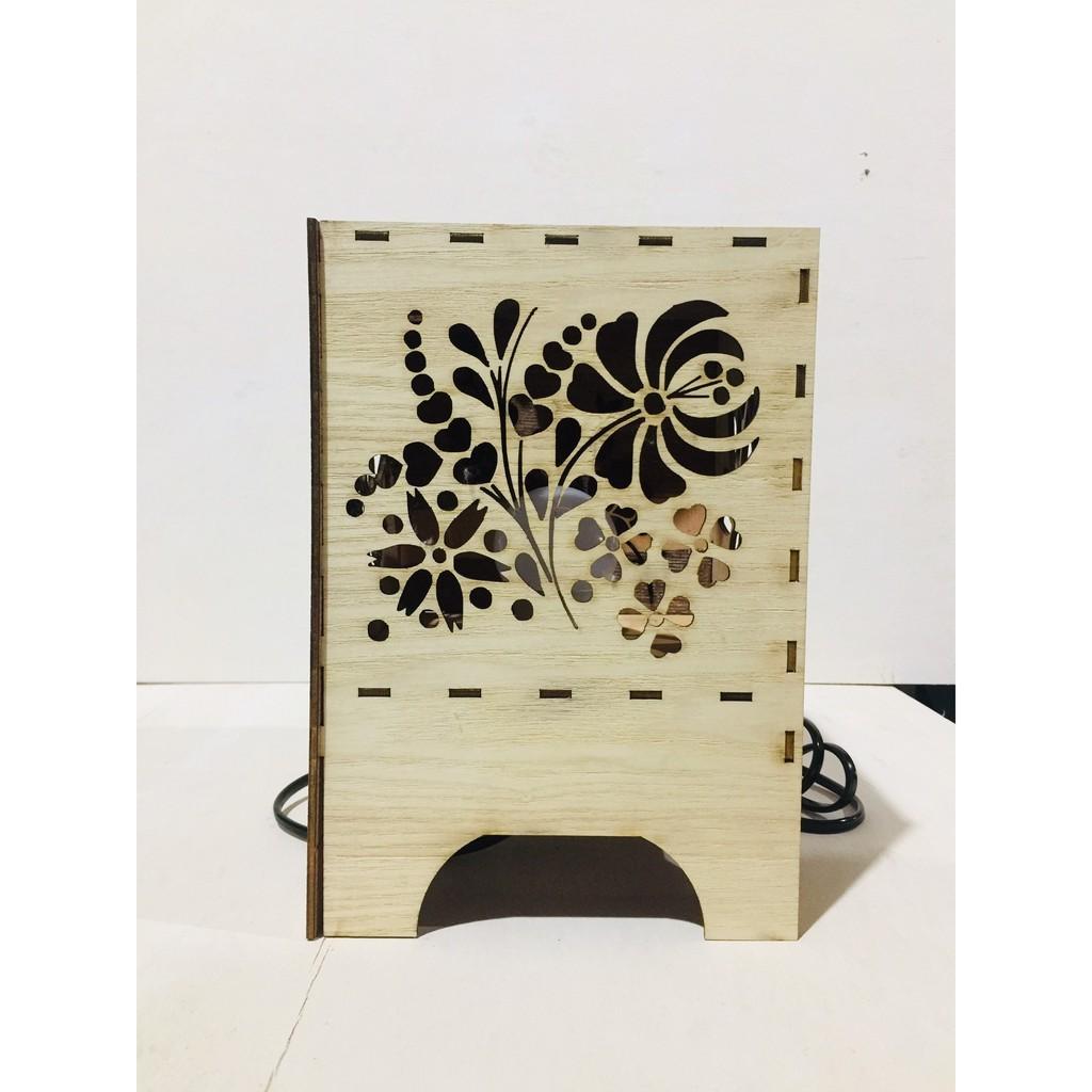 Hộp đèn ngủ DIY hộp gỗ hình hoa
