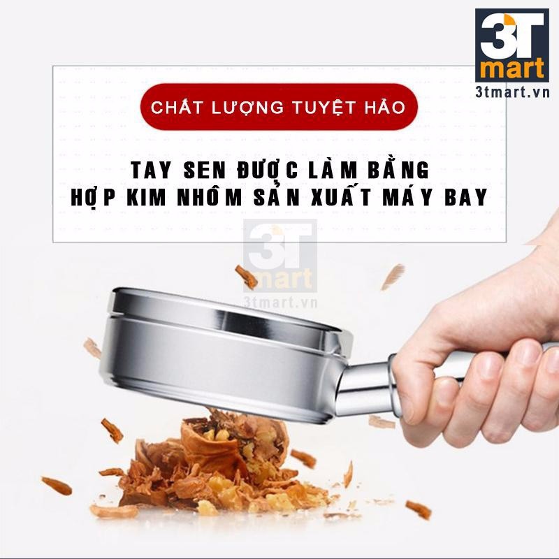 Bộ bát sen tăng áp lực nước và dây sen inox dai 1.5m