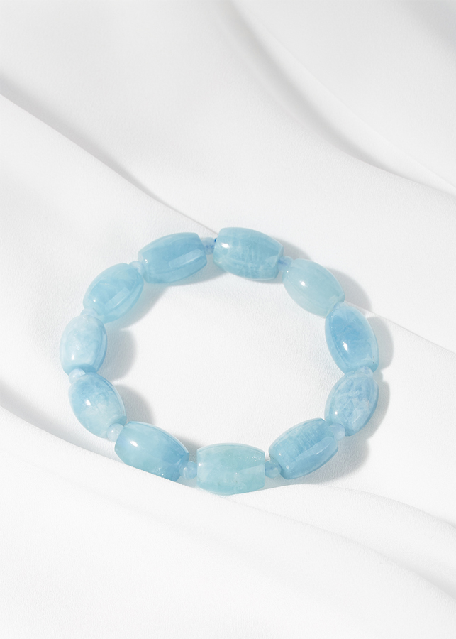 Vòng lu thống đá hải lam ngọc Ngọc Quý Gemstones