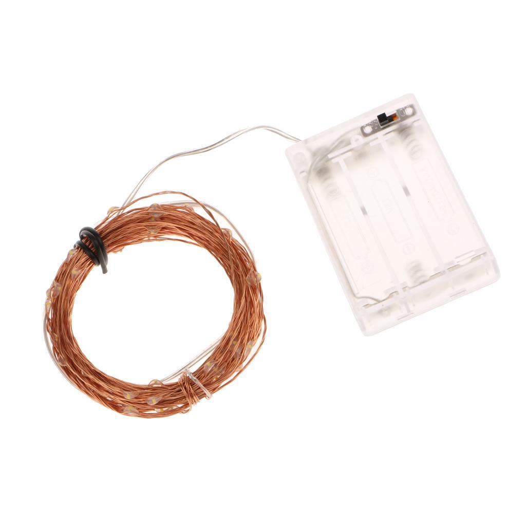 100LED Cooper Wire Fairy String Light Party Wedding Xmas Decor Warm White