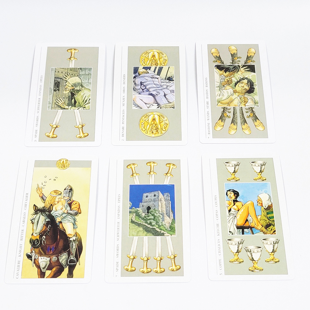 Bộ Bài Decameron Tarot 78 Lá Bài 7x12 Cm Tặng Đá Thanh Tẩy
