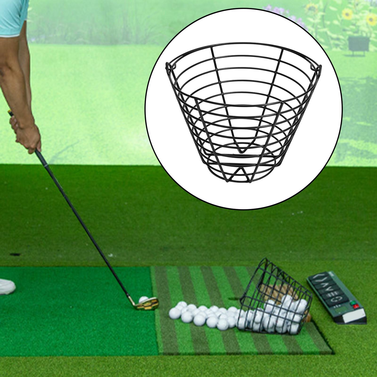Metal Golf Basket, Golf Ball Storage Bucket, Ball Holder Golf Range Basket Ball Carrying Buckets Golf Ball Container for Practice Accessories