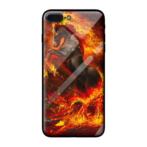 Ốp kính cho Iphone 8 Plus mẫu NGỰA 13 - Hàng chính hãng