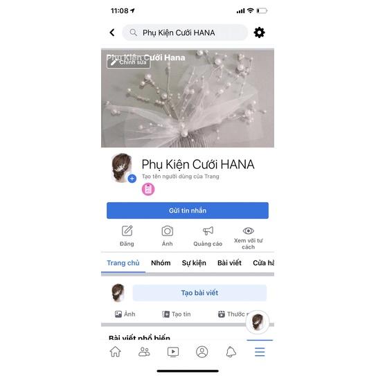 Lúp cô dâu trơn 70cm #PhuKienCuoiHana