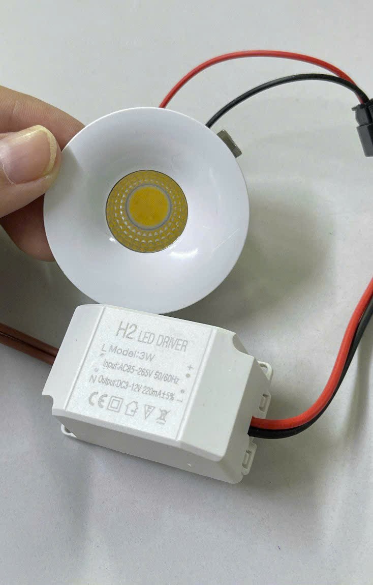 Đèn led âm tủ âm trần COB 1W cao cấp