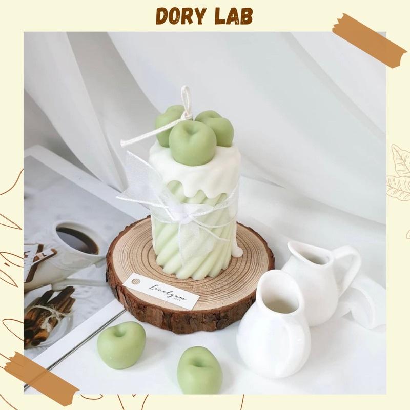 Nến Thơm Trụ Xoắn Phủ Kem Cherry Màu Sắc Handmade, Quà Tặng Ý Nghĩa, Phụ Kiện Decor - Dory Lab