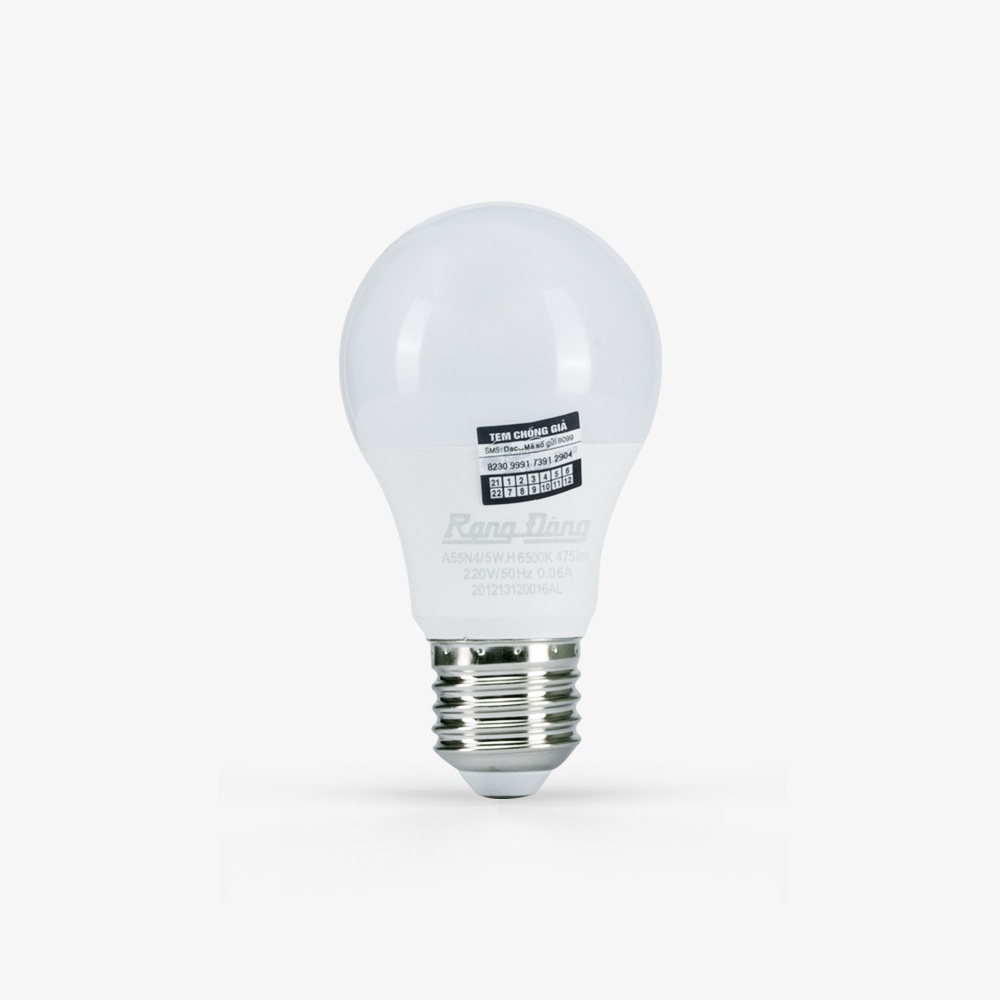 Bóng đèn LED BULB tròn 5W Rạng Đông Model: A55N4/5W