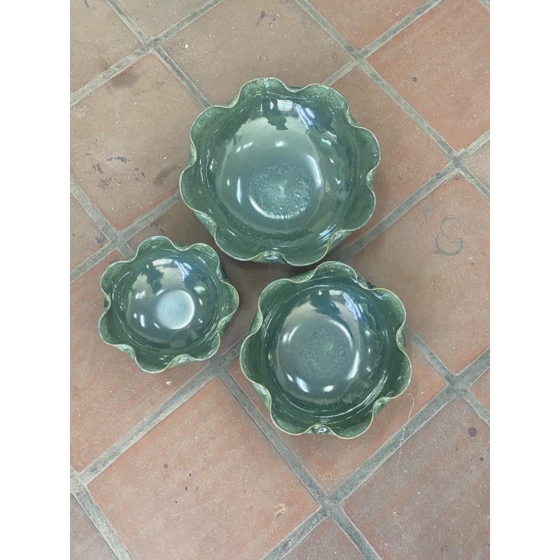 Bát sen thả hoa - Bát Minh Đường Tụ Thuỷ - Chậu Lá Sen Decor