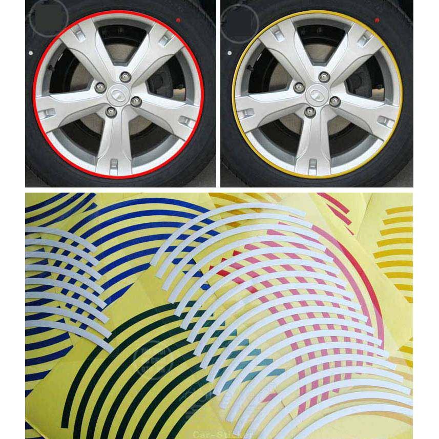 Decal Dán Viền Phản Quang Mâm Xe ô Tô, Lazang Xe ô Tô