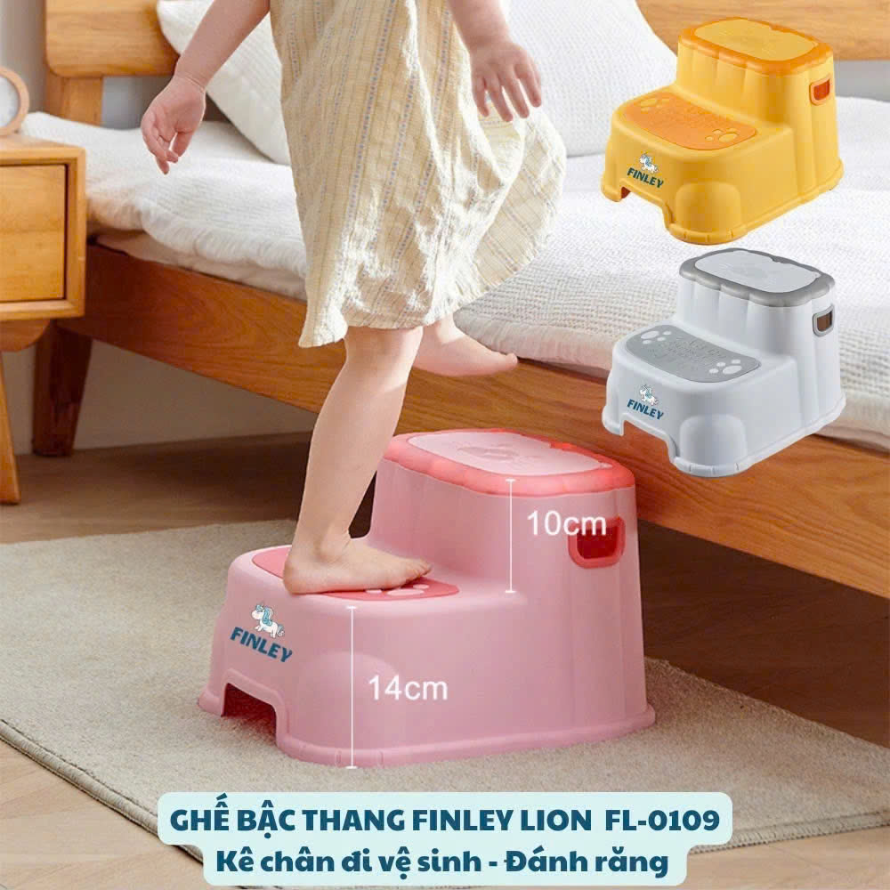 Ghế bậc thang kê chân đi vệ sinh, đánh răng, ghế tắm UNMEI cho bé và người lớn hình sư tử