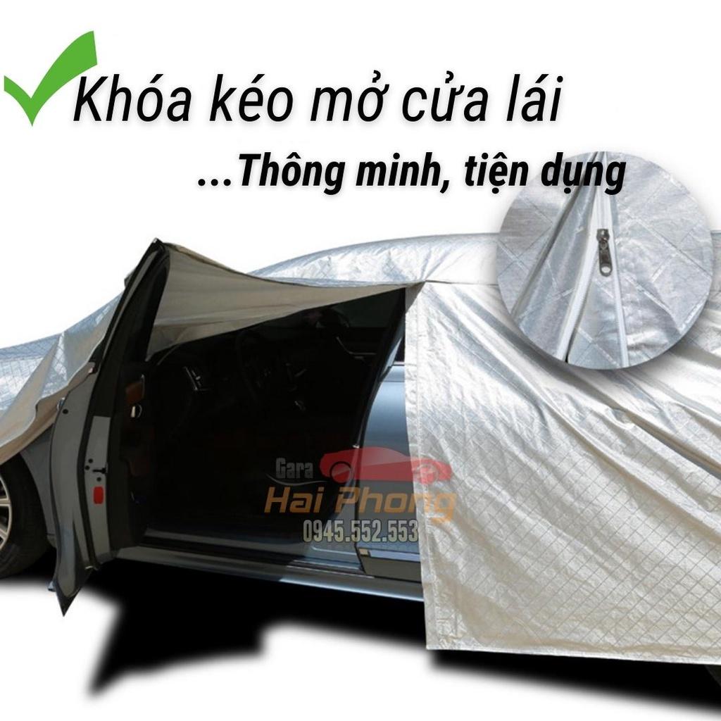 Bạt Phủ Xe Ô Tô VINFAST FADIL, LUX A 2.0, LUX SA 2.0, VF E34 Chất Liệu Bạt Tráng Nhôm 3 lớp, có khóa kéo cửa lái