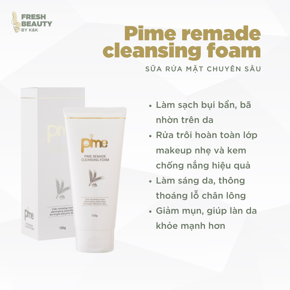 Sữa Rửa Mặt dịu nhẹ 2 in 1 Pime Cleansing Foam sạch cực sâu, tạo bọt mịn 150g