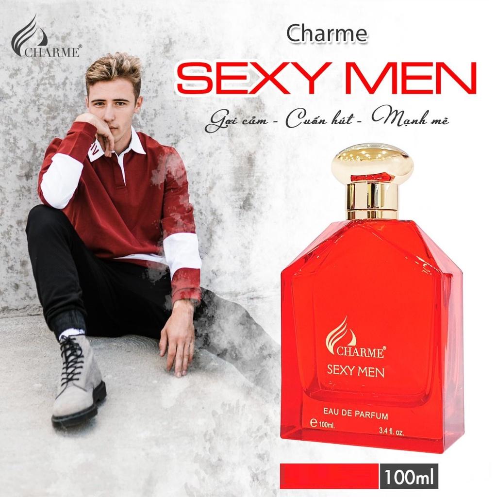 Nước hoa nam quyến rũ, Charme Sexy Men, dòng nước hoa lưu hương lâu, nam tính dành cho quý ông, 100ml