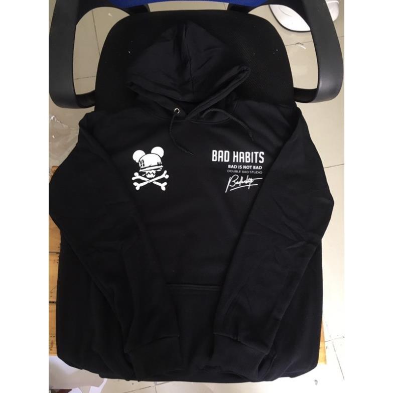 Áo Thun Phản Quang BAD HABITS Cotton + Áo hoodie Form Rộng Unisex Nam Nữ Rẻ Đẹp