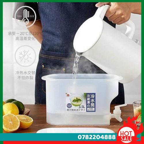 Bình Đựng Nước, Nước Hoa Quả 3,5L Có Vòi Thiết Kế Thông Minh, Để Tủ Lạnh, Nhựa Pp An Toàn, Dễ Dàng Tháo Lắp Lau Rửa - CH Hương Thị Miễn Phí Vận Chuyển