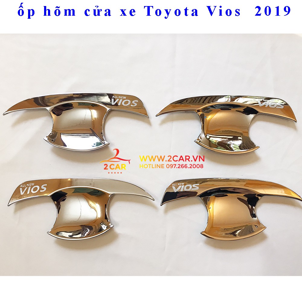 Ốp hõm cửa xe Toyota Vios 2019- 2020 2021 2022 mạ crom cao cấp