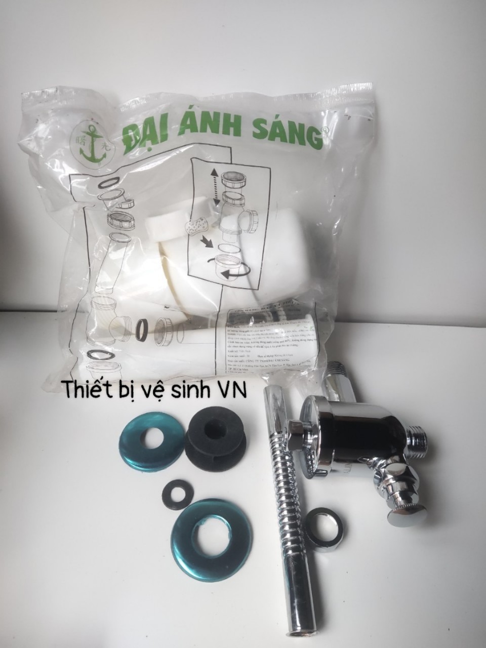 Bộ van + xi phông tiểu nam TBVS VN