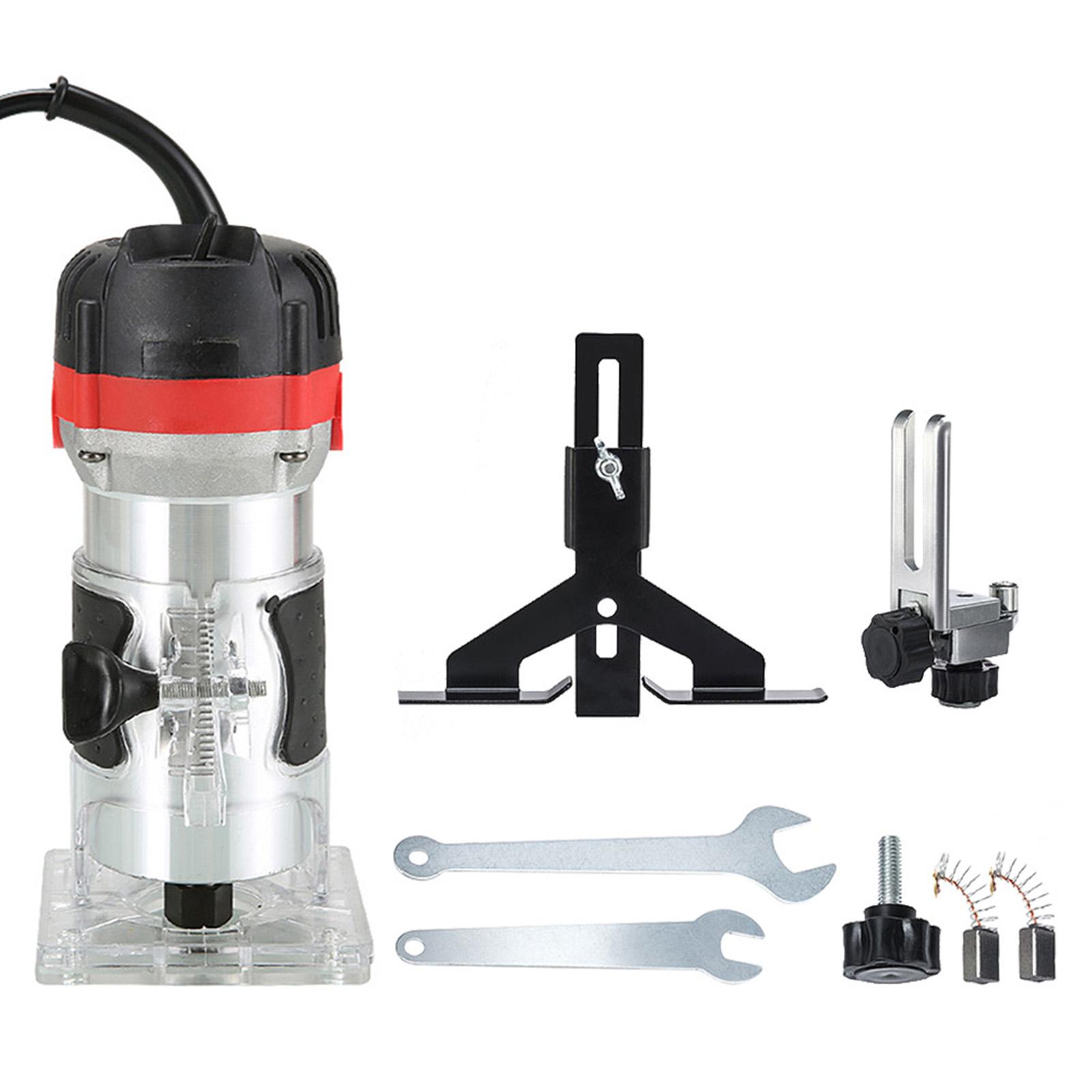 800W 30000r/min Máy xén gỗ chạy điện đa chức năng Bộ định tuyến gỗ Tông đơ ép gỗ Máy tạo rãnh cắt tỉa chuyên nghiệp cho thợ mộc Thợ mộc