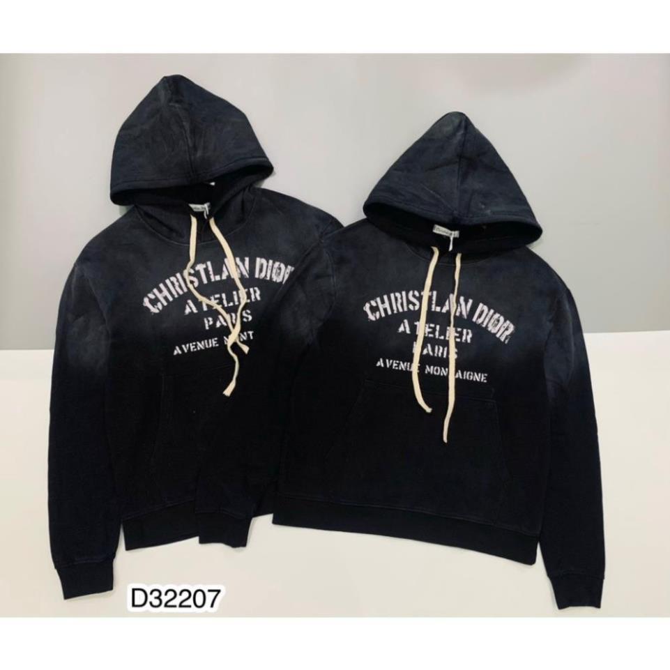 Áo nỉ hoodie màu xám loang siêu hot_Áo nỉ thu đông nam nữ