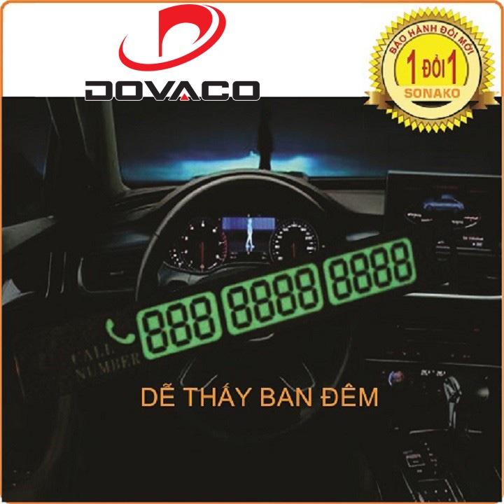 Bảng số điện thoại gắn táp lô ô tô khi đỗ xe V2