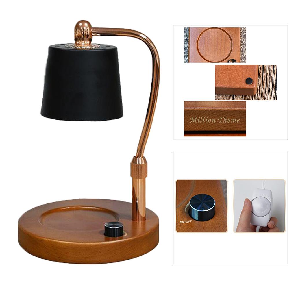Retro Oil Burner Moon Lamp Night Light,Aroma Electric Candle Warmer Wax Burner Candle Waxing Warmer for Bedroom Office Coffee Bar Cafe Club Decoration