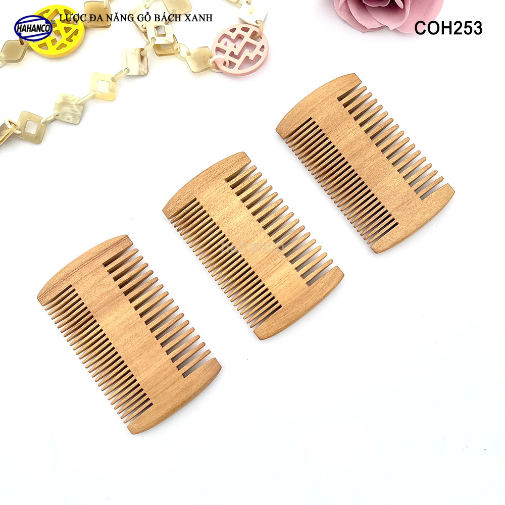 Lược Bí 2 Kiểu Răng Thưa Và Mau Chải Tóc Gỡ Rối Mùi Gỗ Thơm Dễ Chịu - COH253