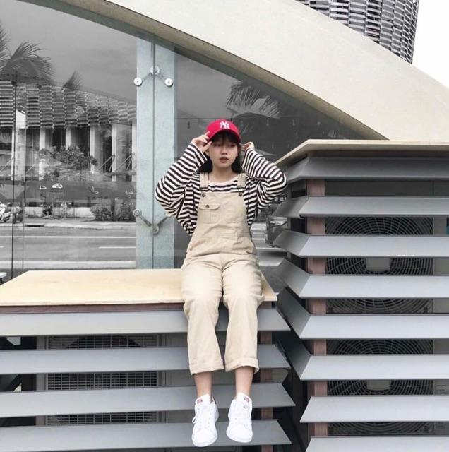 Baggy Yếm kaki Đen, Tan
