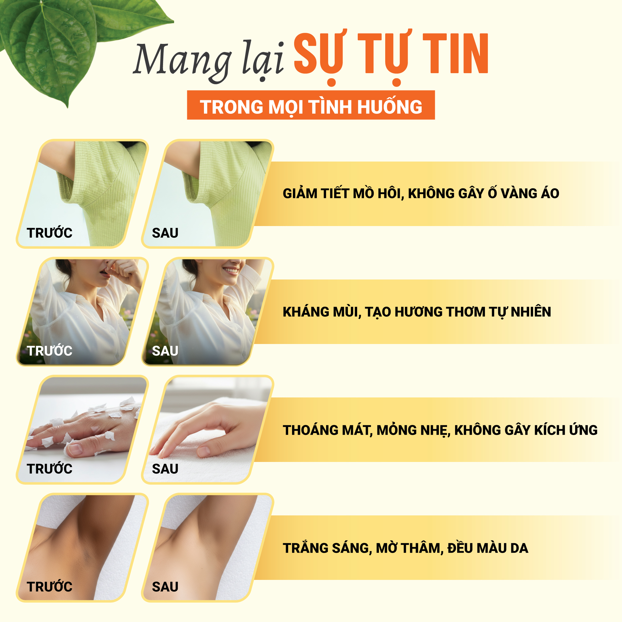 Serum Khử Mùi Thảo Dược Thuần Chay Lá Trầu Cam Thảo Heebee’s Lăn Khử Mùi, Dưỡng Sáng, Mờ Thâm, Ngăn Mùi 12H 30ml
