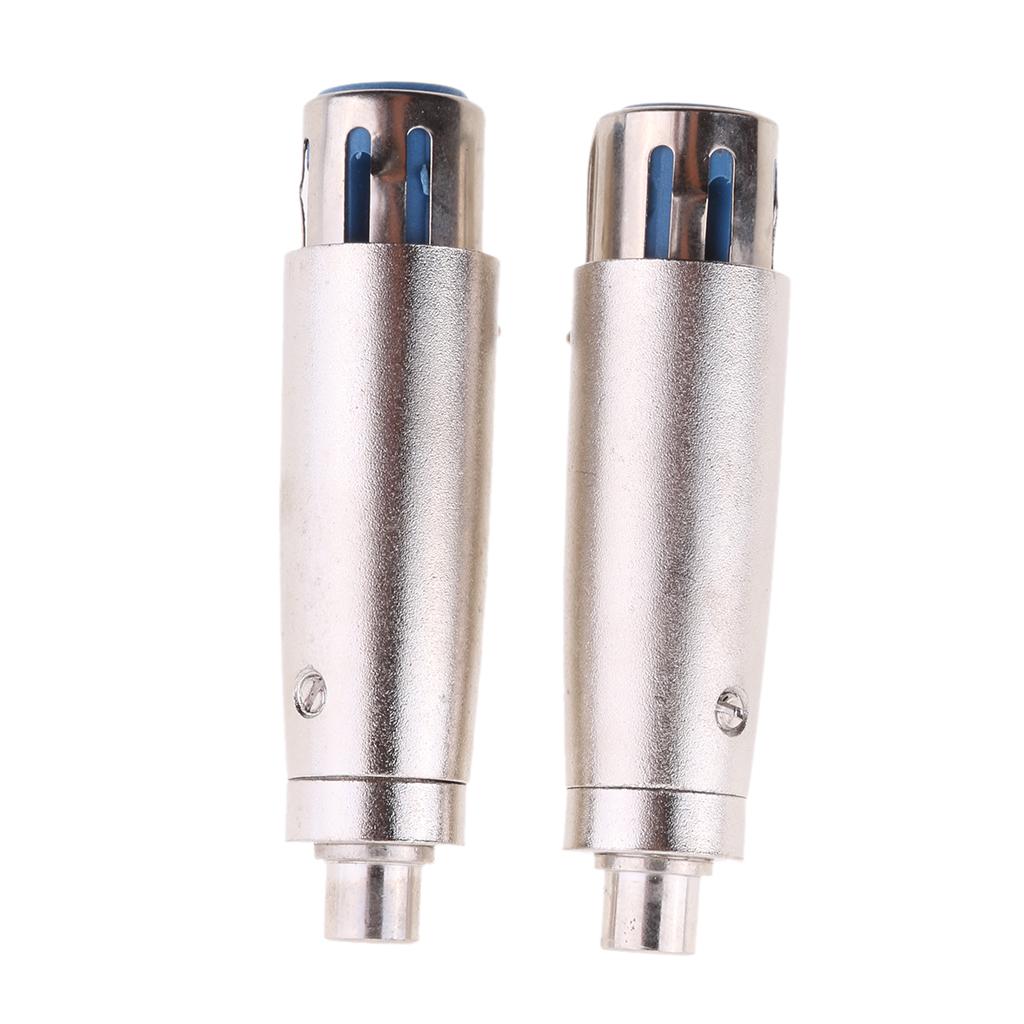 2x XLR Female to RCA Female Plug 3Pin Audio Cable Microphone Mic DJ Adapter
