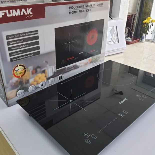 Bếp Từ Đôi, Bếp Hồng ngoại Fumak FM-CF2000 công suất 2000W mỗi bên - Hàng Chính Hãng