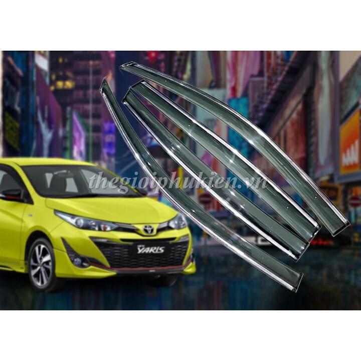 Bộ vè che mưa Toyota Yaris 2019 chỉ mạ Crom cao cấp
