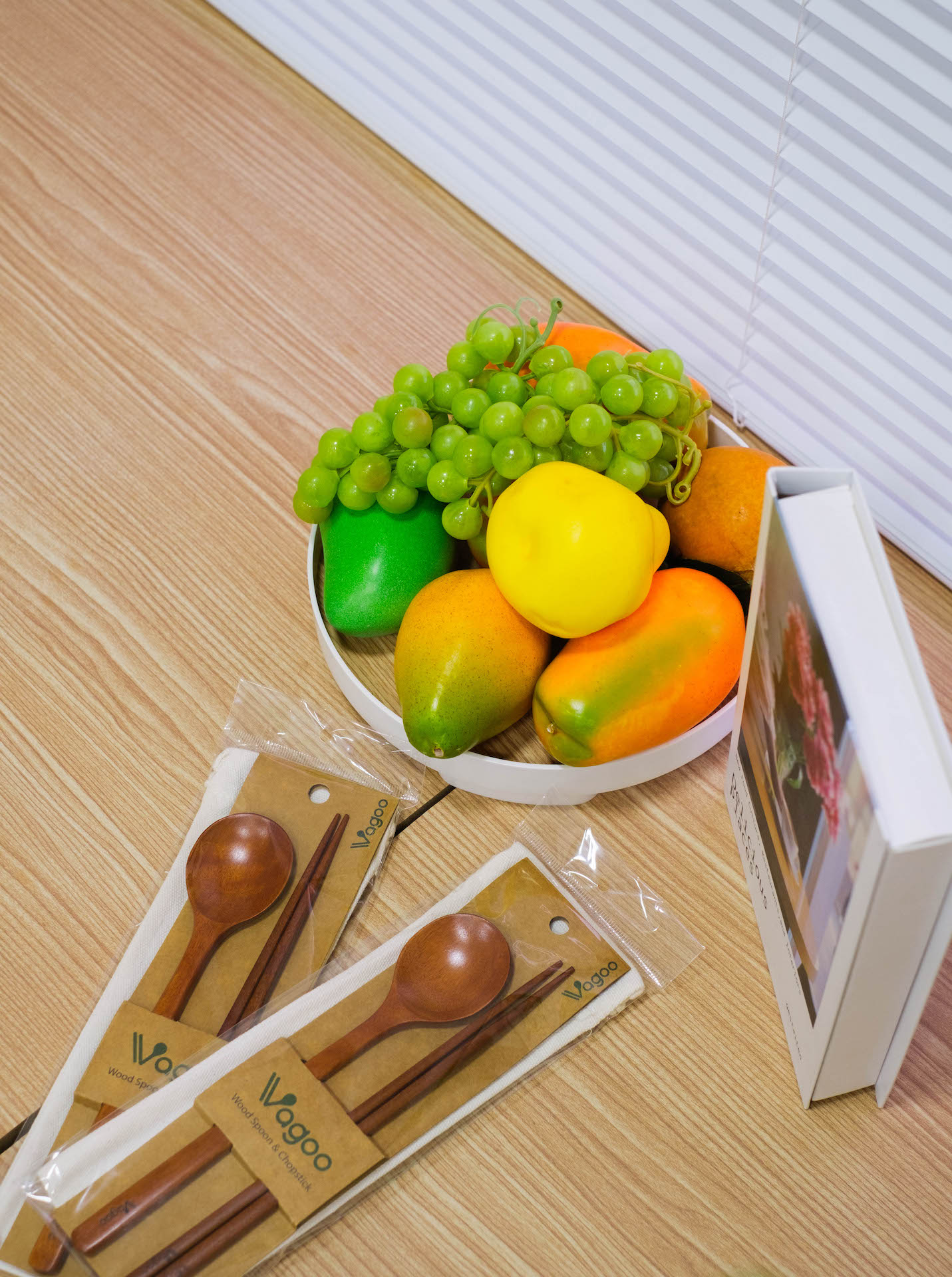 Bộ Đũa Muỗng Bằng Gỗ Nhãn Tự Nhiên - VAGOO - Làm Thủ Công Chống Thấm, Chống Ẩm Mốc, An Toàn Cho Sức Khoẻ