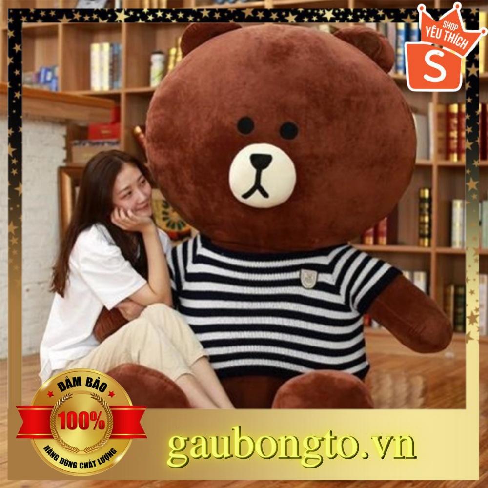 Gấu bông to Brown,gối ôm hình thú nhồi bông Brown siêu cute, gối ôm cho bé mềm mịn 1m5 / 1m1 / 95cm