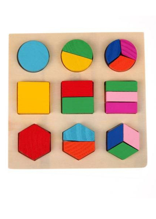 Đồ chơi gỗ giáo cụ Montessori combo 3 bảng lắp ghép hình khôi cho bé