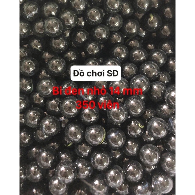 Bi thủy tinh màu đen nhỏ 16mm - 70 viên