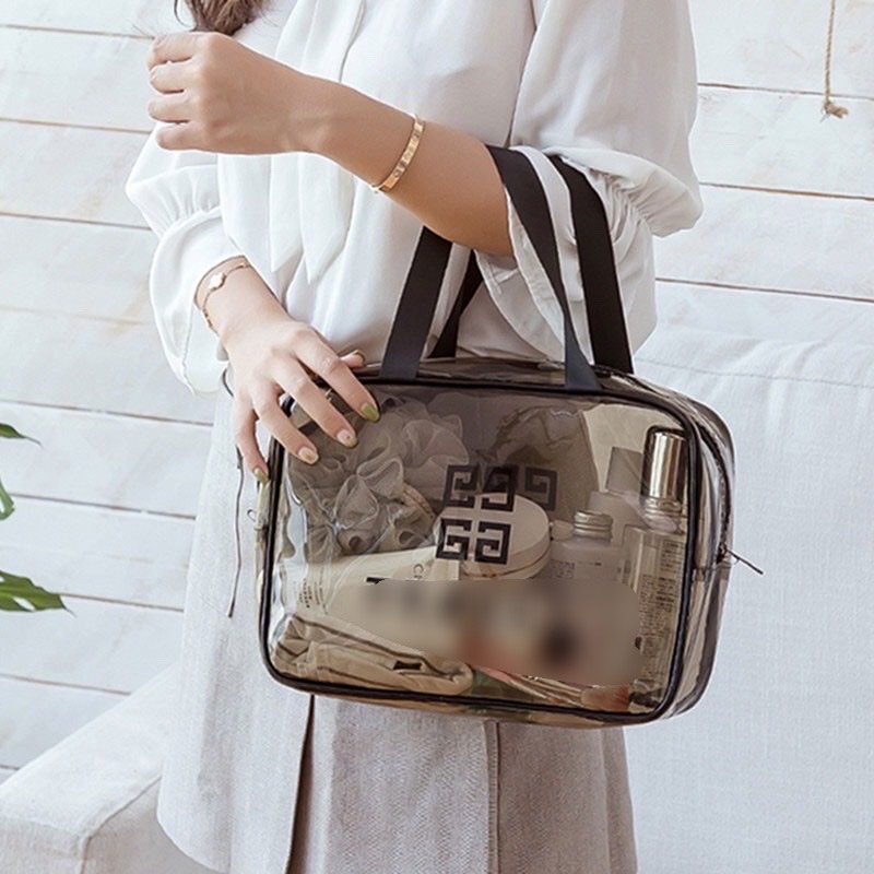Set 3  Túi Đựng Mỹ Phẩm Trong Suốt Chống Thấm Nước Đa Dạng Kích Thước Đi Biển Đi Bơi Tiện Lợi Du Lịch