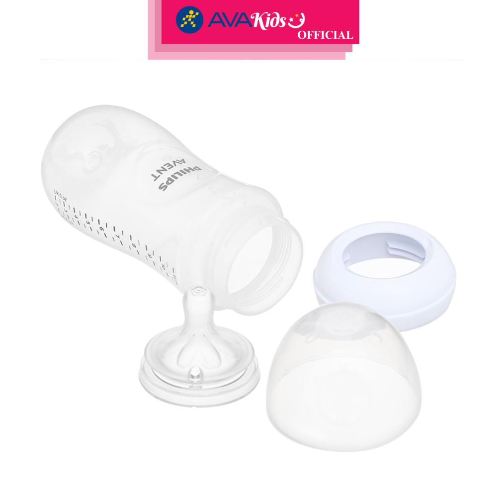 Combo 2 bình sữa nhựa PP Philips Avent SCY906/02 cổ rộng 330 ml (3 - 6 tháng) - Hàng Chính Hãng