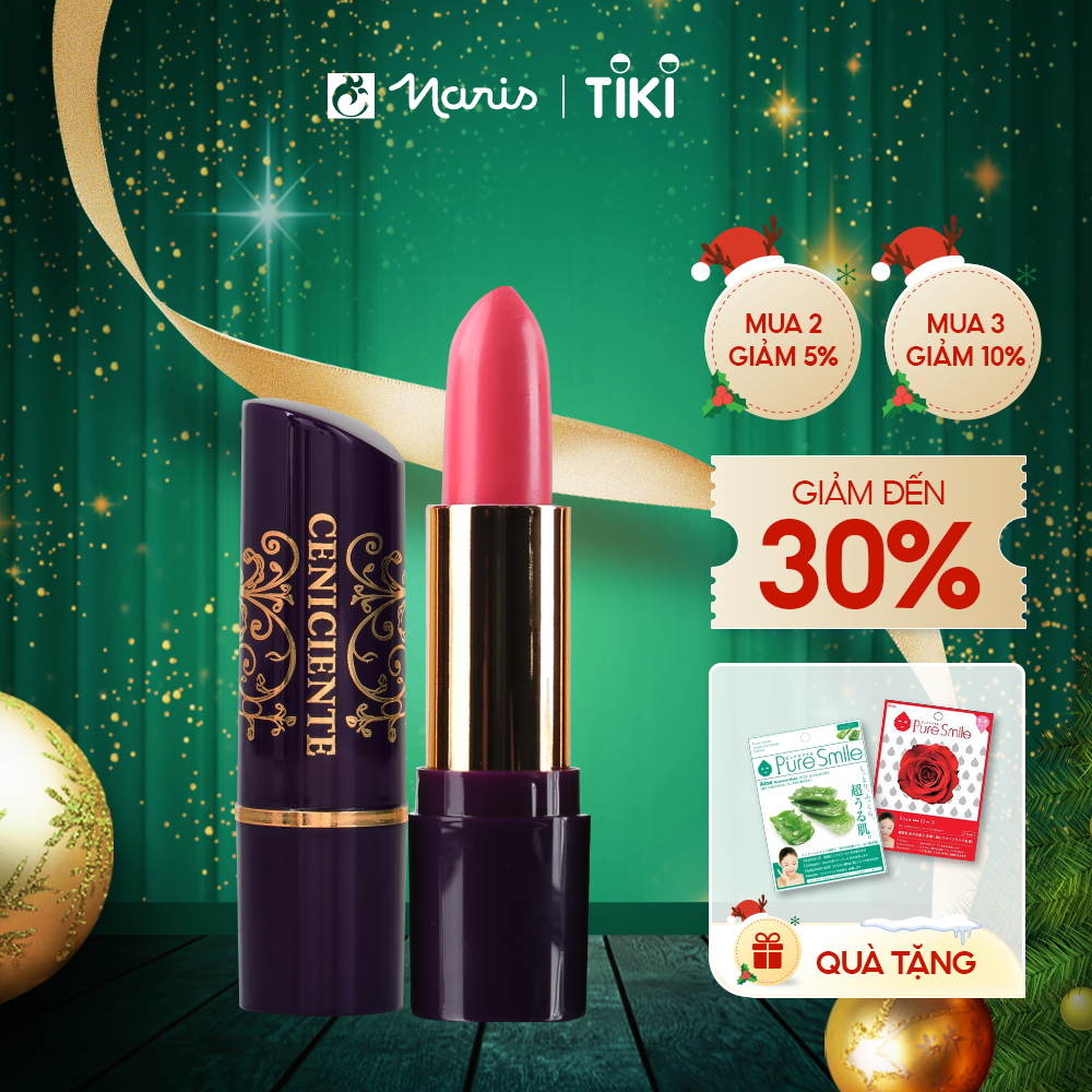 Son Naris Cnc New Smooth Long Lasting Lipstick 3G1 Thỏi - 102 Hồng Cánh Sen