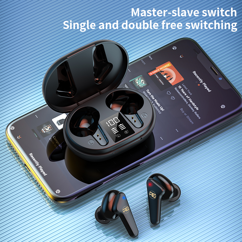 Tai Nghe Bluetooth Nhét Tai True Wireless Không Dây  Reroka T-Torpedo 2021 Cảm Ứng Vân Tay Âm Thanh Hi-Fi  Bass Cực Mạnh Pin Trâu Hiển Thị Mức Pin Đèn Led Chống Ồn Chống Nước  Kiểu Dáng Thể Thao Đeo Chắc Tai Nhiều Màu- Hàng Chính Hãng