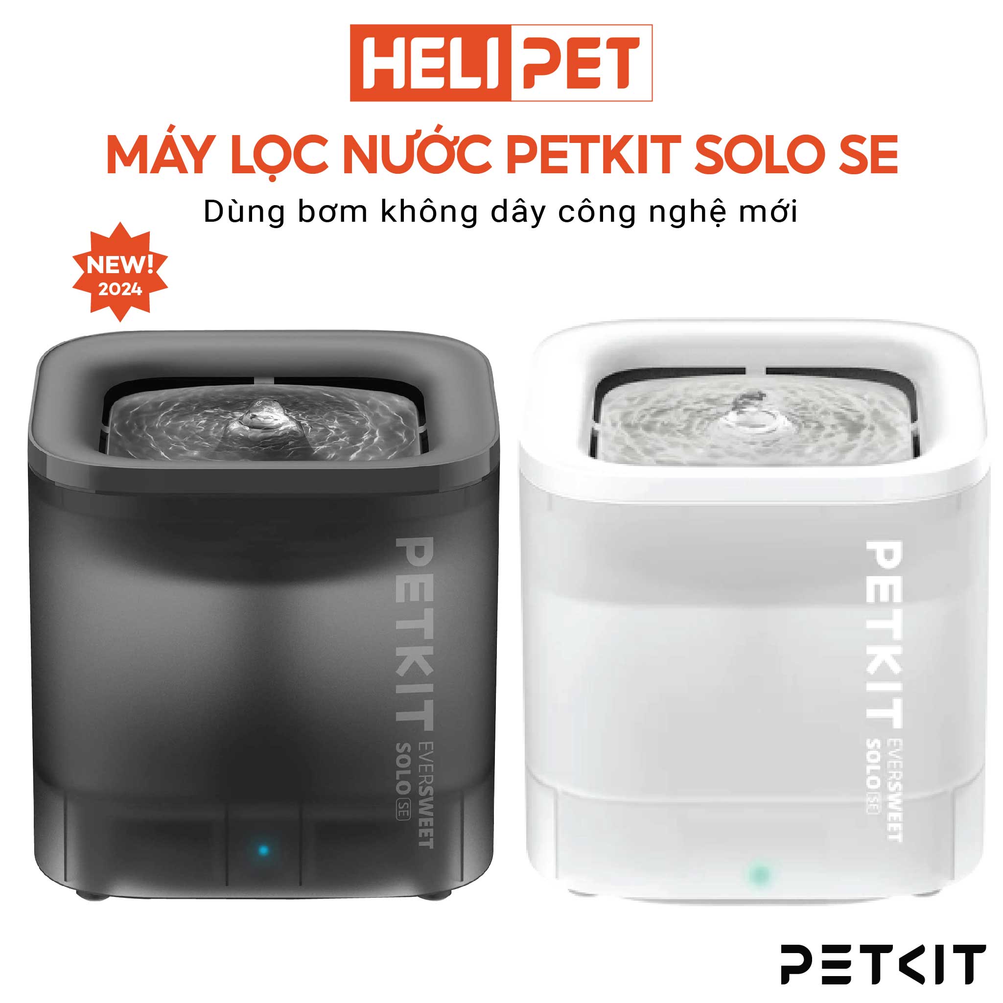 Máy Lọc Nước Cho Mèo Thông Minh, Bơm Không Dây Petkit EVERSWEET SOLO SE - HeLiPet